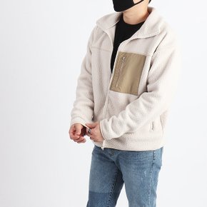 WDA 남자 빅사이즈 가슴 포켓 양털 집업 ~3XL