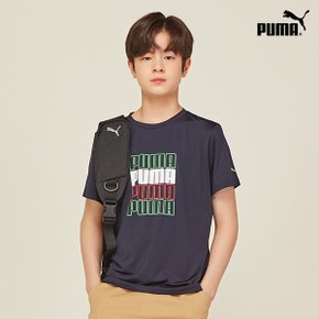 [PUMA] NEW 푸마키즈 주니어 데일리 반팔티셔츠 네이비.