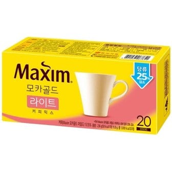  맥심 모카골드 라이트 커피믹스 20T