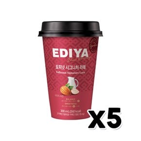 이디야 토피넛 시그니처라떼 컵커피음료 300ml x 5개