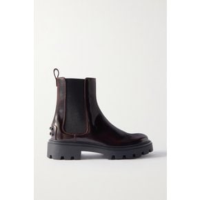 Gomma Pesante Glossed-leather Chelsea Boots 브라운