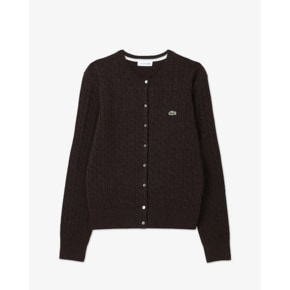 [여성] 26FW 케이블 크루넥 가디건 AF093E-56N DPD (브라운)