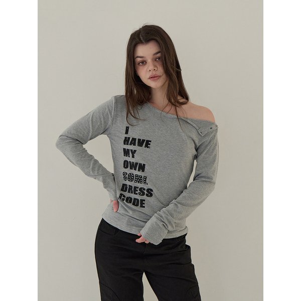 사이드 버튼 투웨이 롱슬리브 (멜란지 그레이)