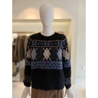 CC콜렉트 [여주점] 씨씨콜렉트 크롭아가일패턴니트 E254ksk146