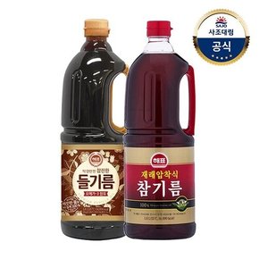 [사조대림] 참진한들기름1.8L x1개 +재래압착식참기름1.8L x1개