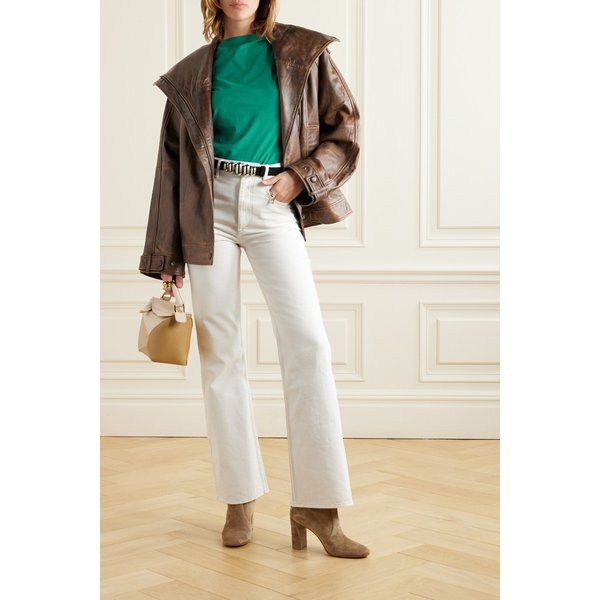 세바니 비대칭 코튼 저지 티셔츠 에메랄드 1647597325950567