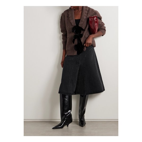 코넬라 패널 데님 미디 스커트 1647597343649731