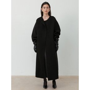 Collarless Handmade Coat_Black