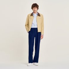 [SANDRO HOMME] 레더 카라 코튼 점퍼 SH25M5MRJ0283