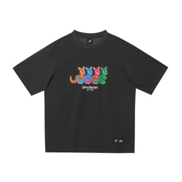 캉골 iscream 캉골 그래픽 반팔 티셔츠 2806 차콜