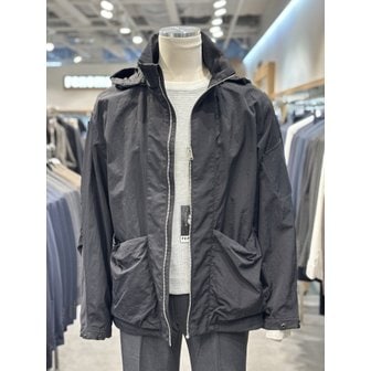 레노마 [파주점] 남성  24 S/S  블랙 오버핏 후드 윈드 점퍼 RQAMBU04A