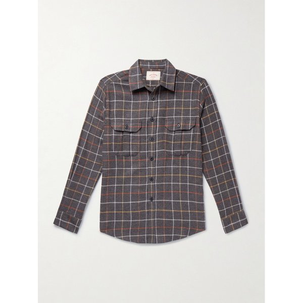 포르투기스 플란넬 로고 체크 코튼 플란넬 셔츠 46376663162911448