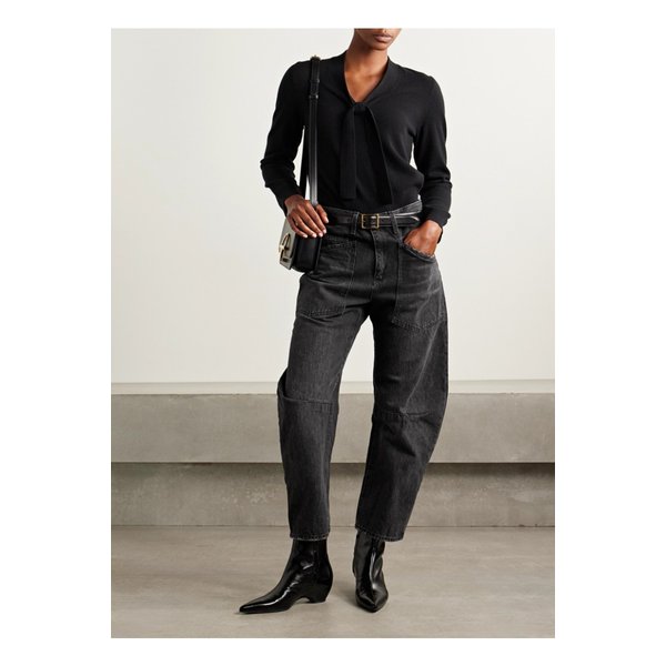 닐리 로탄 숀 미드라이즈 배럴 진 블랙 46376663162900371