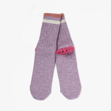 샌프란시스코마켓 KAPITAL 캐피탈 60 YARNS IVY RAINBOWY HAPPY HEEL-HOLD SOCKS CHERRY KAE1M80005A42