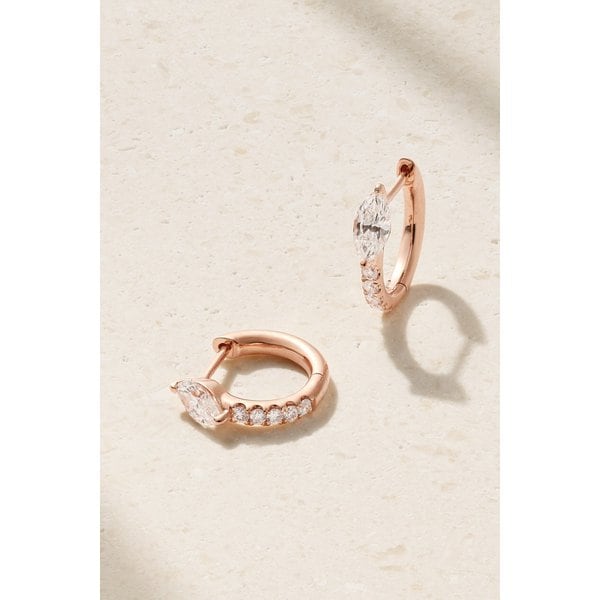 아니타 코 보비 18캐럿 로즈 골드 다이아몬드 후프 귀걸이 1647597293653457