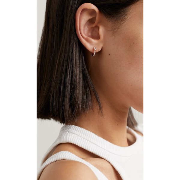 아니타 코 보비 18캐럿 로즈 골드 다이아몬드 후프 귀걸이 1647597293653457