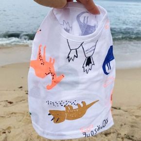 강아지 고양이 화이트 다이너 크롭 티셔츠 후드