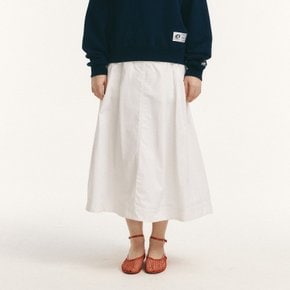 우먼스 플레이드 롱스커트 8116 화이트