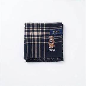 랄프로렌 곰돌이자수 체크 타월손수건 bearcheck-1