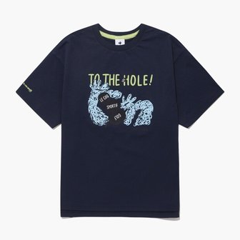 르꼬끄골프 [여주점] [콜라보_하이다나]여성 라운드 티셔츠 GQ222LRS62  NAVY