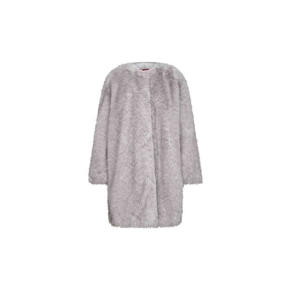 25FW 에로스 EROS 퍼 라운드넥 코트 펄 그레이 2526456012 001