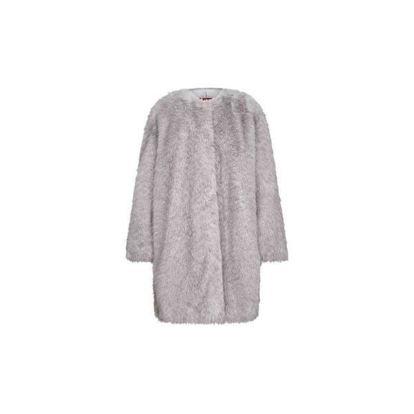 25FW 에로스 EROS 퍼 라운드넥 코트 펄 그레이 2526456012 001