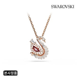 스와로브스키 [사은품 증정][본사정품/쇼핑백증정] Swan 로즈골드 톤 레드 스완 목걸이 5732413