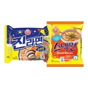 진라면 순한맛 10봉 + 스낵면 10봉/총20봉