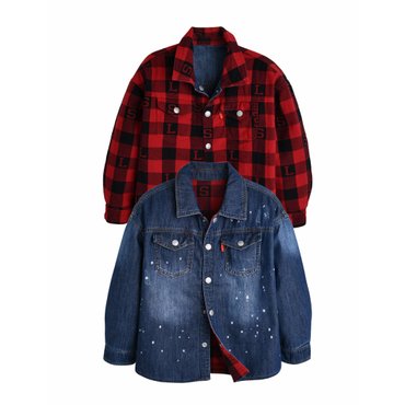 리바이스키즈 V251SH192P, V251SH392P - 2FER리버서블체크데님셔츠자켓