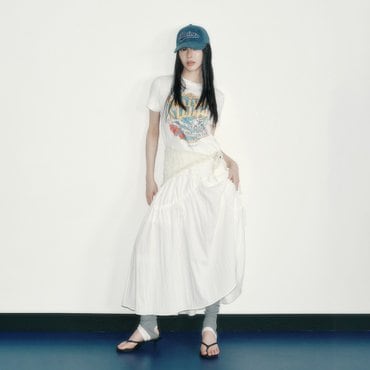 레이브 String Skirt in White VW4MS231-01