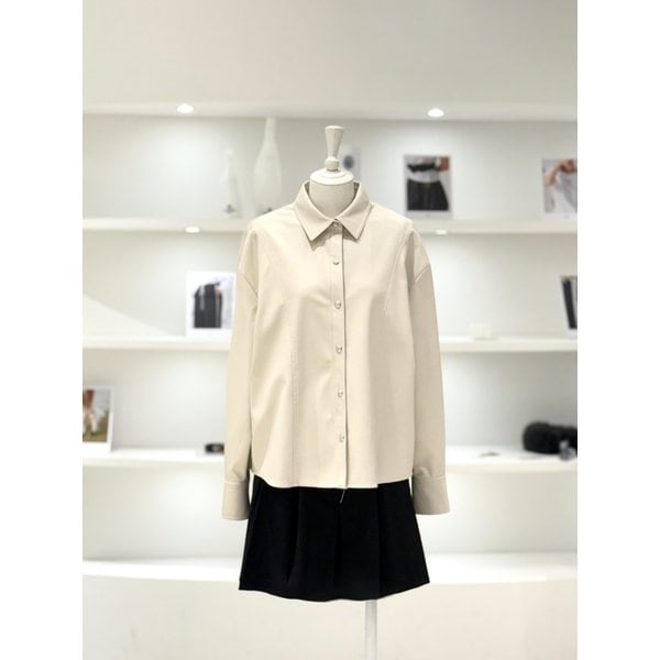 [여주점] 여성 심플 레더 셔츠 (L261PSC010)