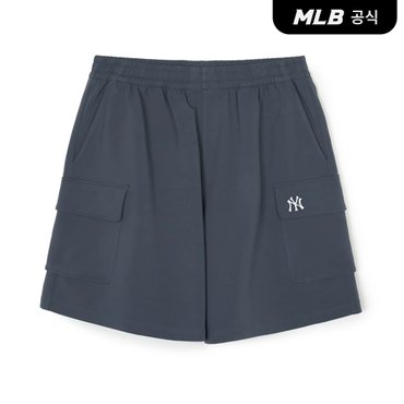 MLB [코리아공식]베이직 스몰로고 6부 카고 반바지 NY (D.Grey)