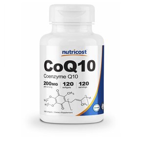 Nutricost CoQ10 Coenzyme Q10 뉴트리코스트 코큐텐 코엔자임 큐텐 200mg 120소프트젤