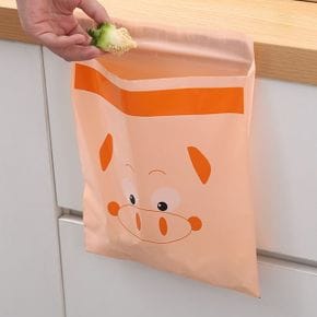 1팩(15장)휴대용 쓰레기봉투 다 용도 휴대용 접착식 비닐봉지
