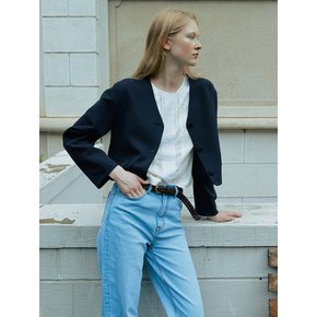 Cropped No-collar Jacket