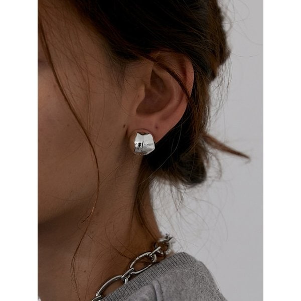 [실버 단독]bumpy earring_2color