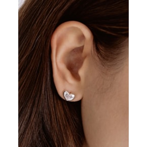 (SILVER925) Heart Cubic Petit Plump Earring EC1922