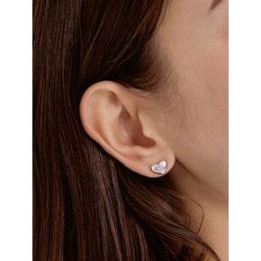 (SILVER925) Heart Cubic Petit Plump Earring EC1922