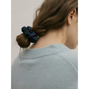 Silk Scrunchie (S) - Navy