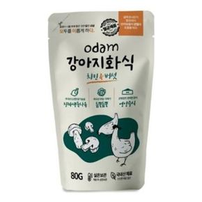 강아지화식 치킨 버섯 80g X 10EA 관절건강