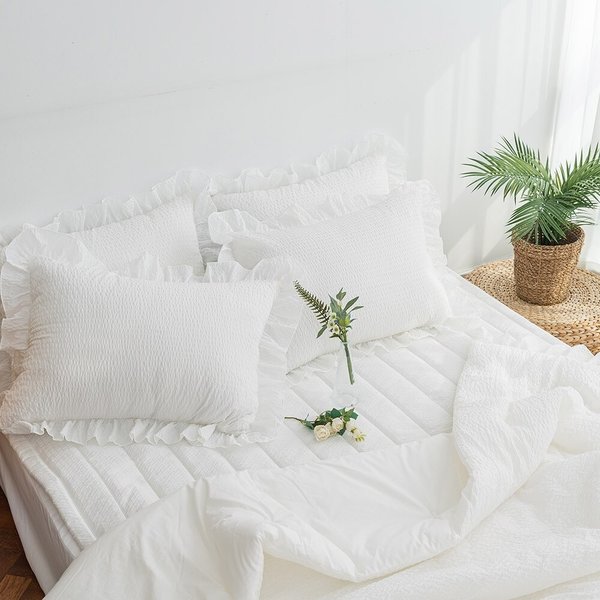 더블리 크럼블 뱀부 시어서커 베개커버 50x70