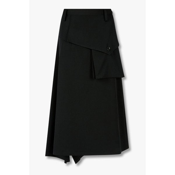 [Y`s] 버튼 패치 패널 울 스커트 6616116101000