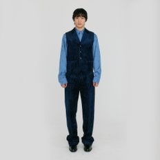 ZEPERO Straight Suit Pants - Navy