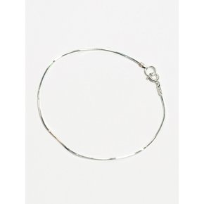 silver thin snake chain anklet