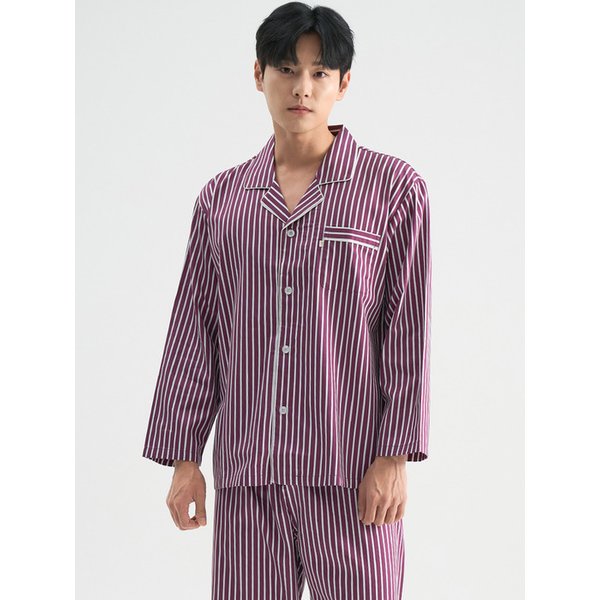 와인ST 긴팔 주자 순면 남성 빅사이즈 잠옷 세트