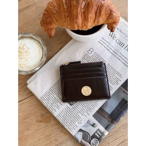 Seine slim card wallet - Chocolate brown