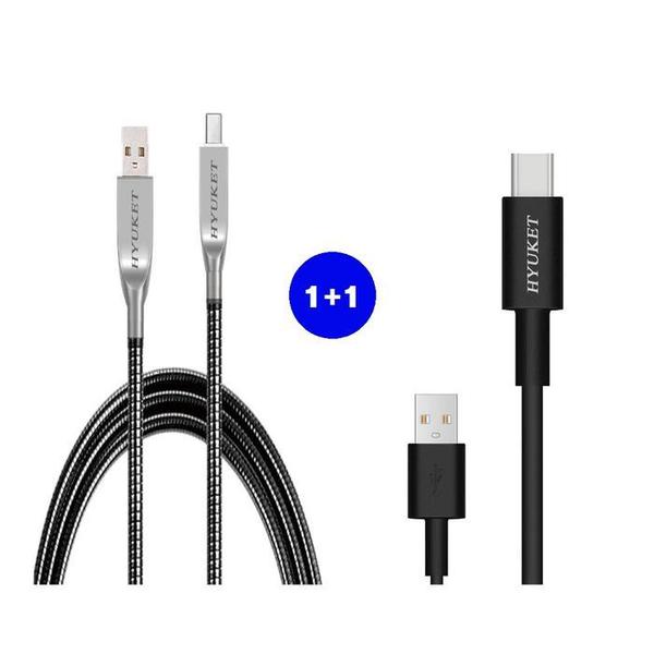 [1+1] USB C타입 스마트폰 고속 충전케이블 1+1 (메탈+일반)(1)