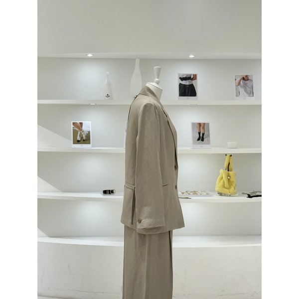 [여주점] 여성 백 벨트 린넨 셋업 자켓 (L262MSF033)