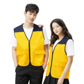 T/C 브이넥 조끼(CSR-907) 옐로우