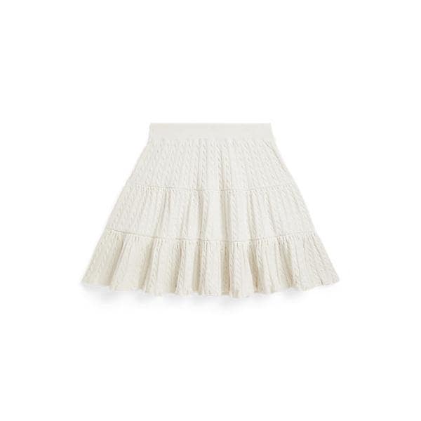 폴로 키즈 여아 7-16세 미니 케이블 티어드 코튼 스커트(CWPOSKTG6H20159100)